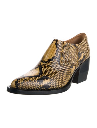 Chloé Leather Animal Print Boots