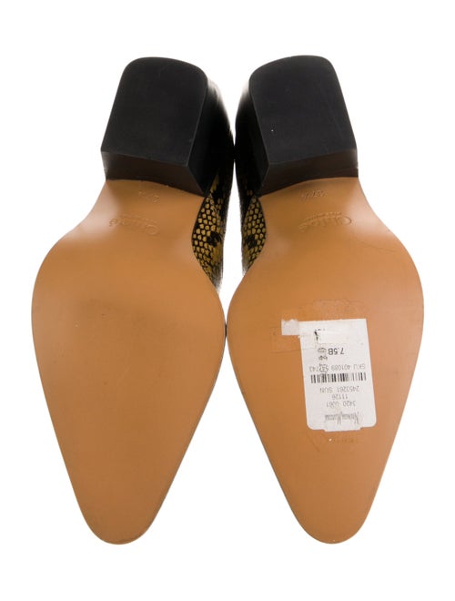 Chloé Leather Animal Print Boots