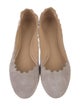 Chloé Suede Scalloped Accent Ballet Flats