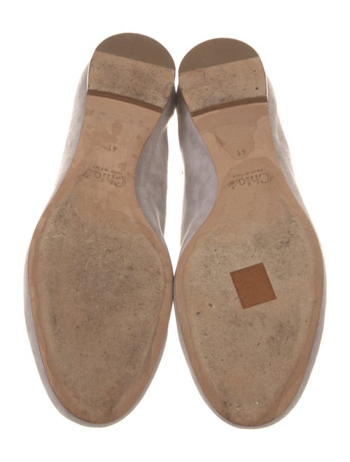 Chloé Suede Scalloped Accent Ballet Flats