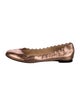Chloé Leather Scalloped Accent Ballet Flats