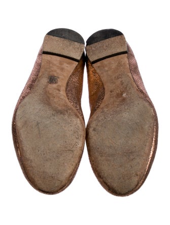 Chloé Leather Scalloped Accent Ballet Flats