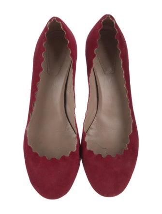 Chloé Suede Scalloped Accent Pumps