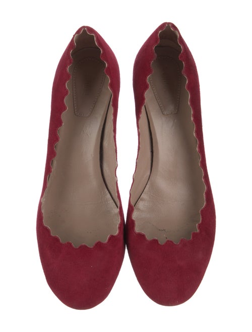 Chloé Suede Scalloped Accent Pumps