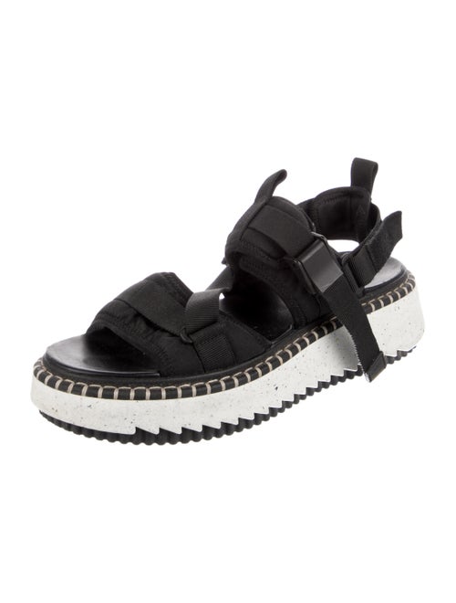 Chloé Colorblock Pattern Slingback Sandals