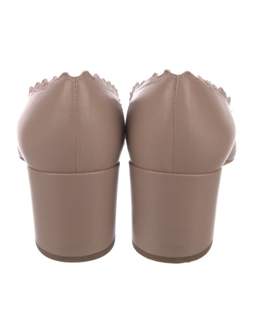 Chloé Leather Scalloped Accent Pumps