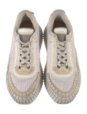 Chloé Leather Mesh Accents Sneakers