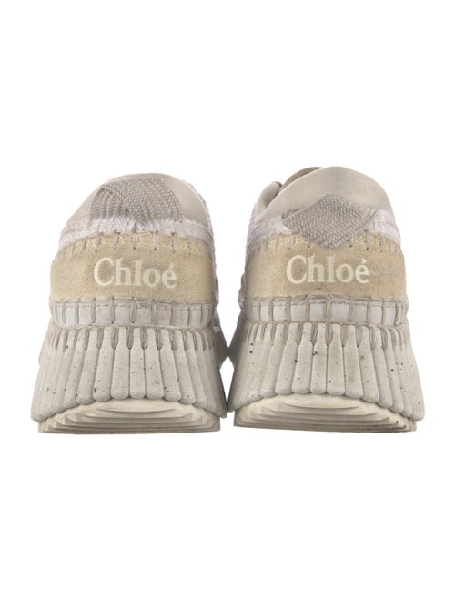Chloé Leather Mesh Accents Sneakers