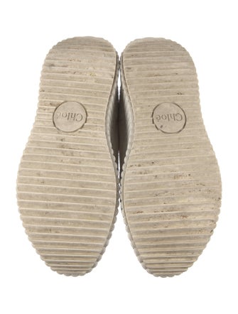 Chloé Leather Mesh Accents Sneakers
