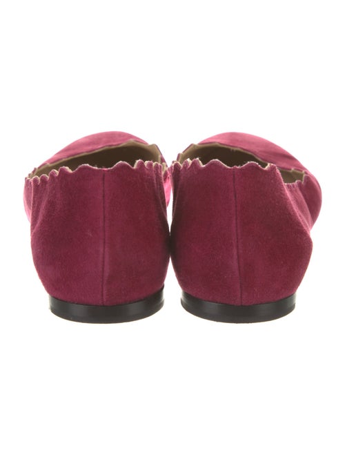 Chloé Suede Scalloped Accent Flats