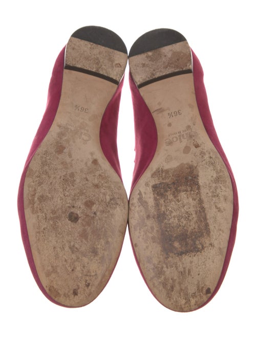 Chloé Suede Scalloped Accent Flats