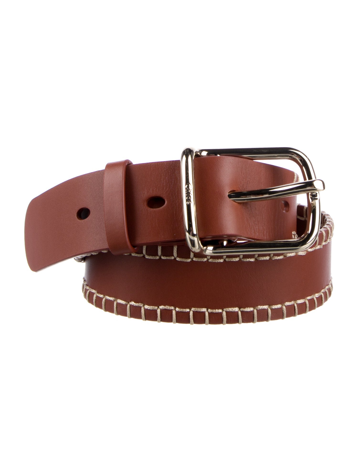 Chloé Leather Whipstitch Trim Belt w/ Tags