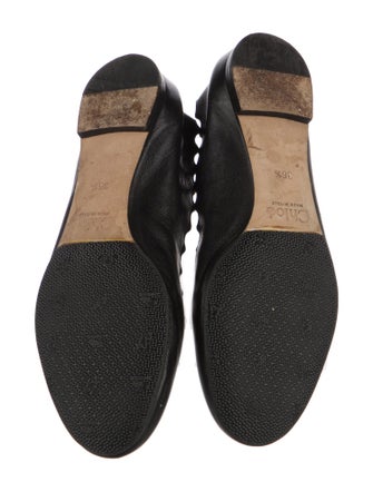 Chloé Leather Scalloped Accent Ballet Flats