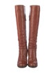 Chloé Leather Whipstitch Trim Boots