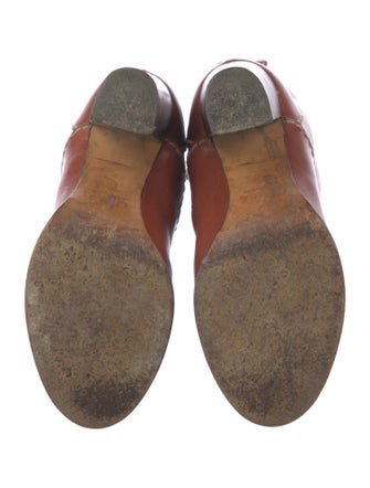 Chloé Leather Whipstitch Trim Boots