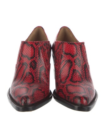 Chloé Snakeskin Animal Print Western Boots