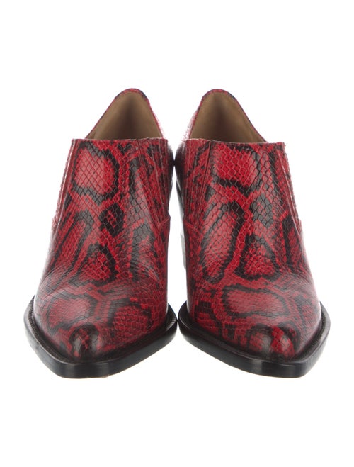Chloé Snakeskin Animal Print Western Boots
