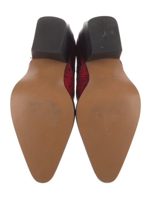 Chloé Snakeskin Animal Print Western Boots