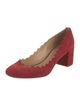 Chloé Suede Scalloped Accent Pumps