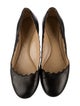 Chloé Leather Scalloped Accent Ballet Flats