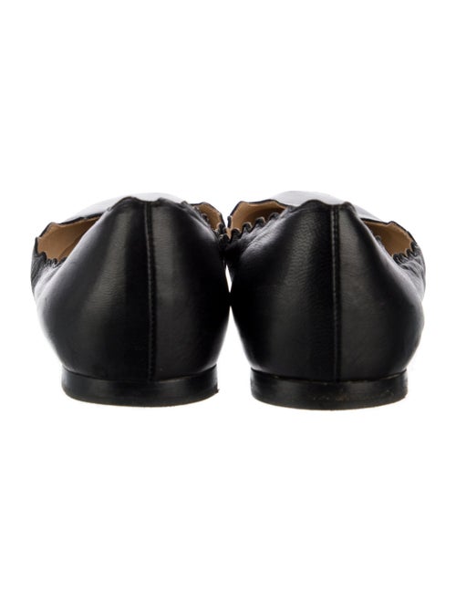 Chloé Leather Scalloped Accent Ballet Flats