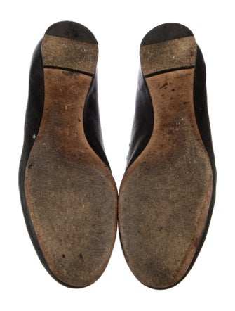 Chloé Leather Scalloped Accent Ballet Flats