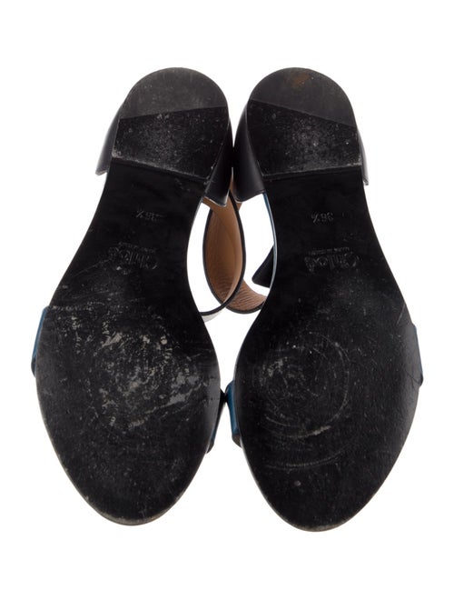 Chloé Leather Colorblock Pattern Sandals