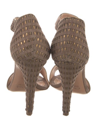 Chloé Suede Leather Trim Embellishment Sandals