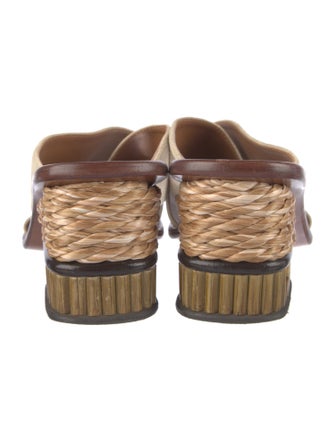 Chloé Suede Leather Trim Embellishment Slides