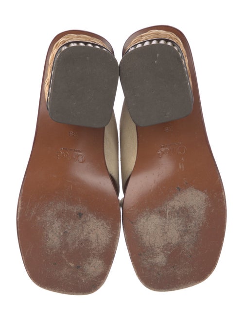 Chloé Suede Leather Trim Embellishment Slides