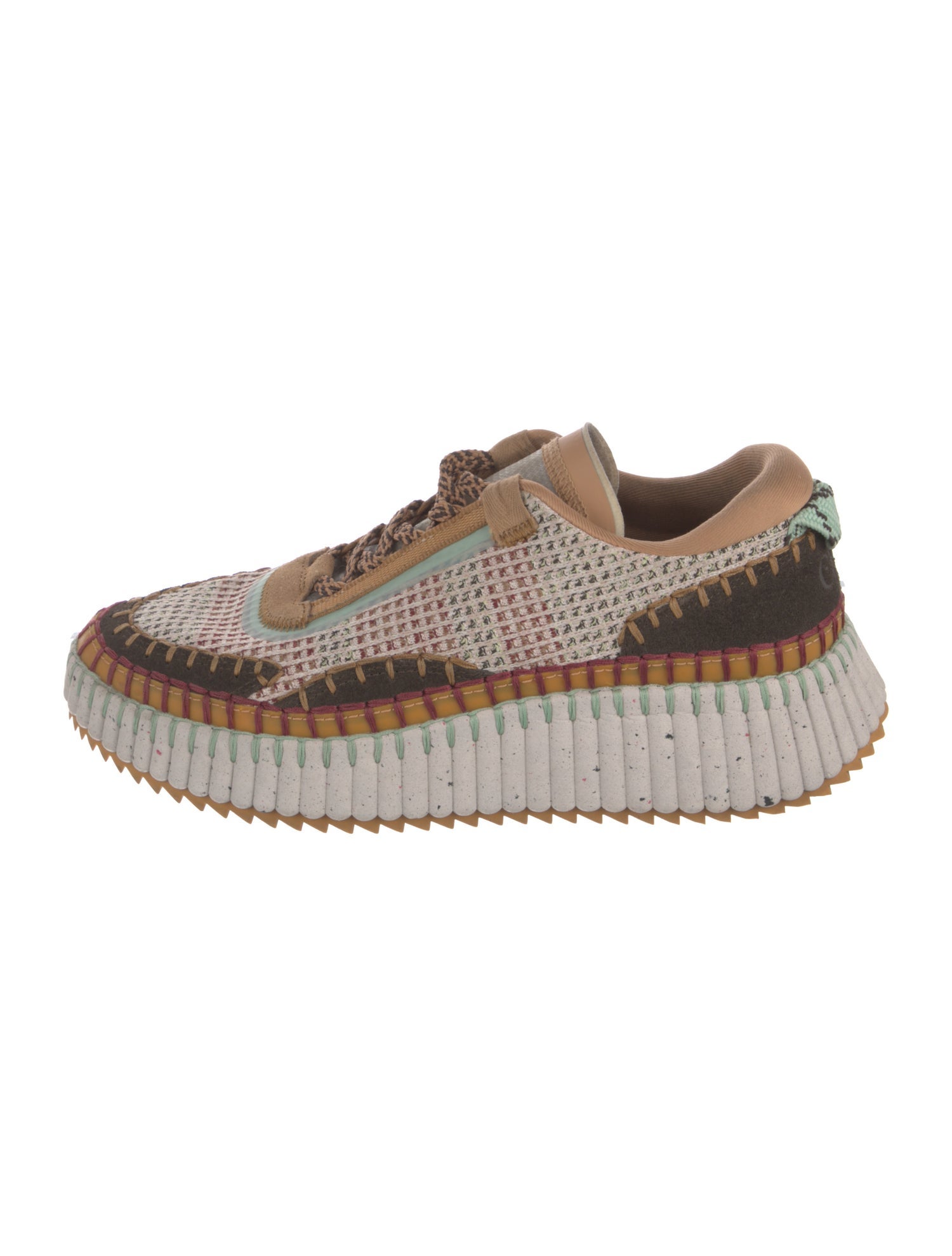 Chloé Colorblock Pattern Sneakers