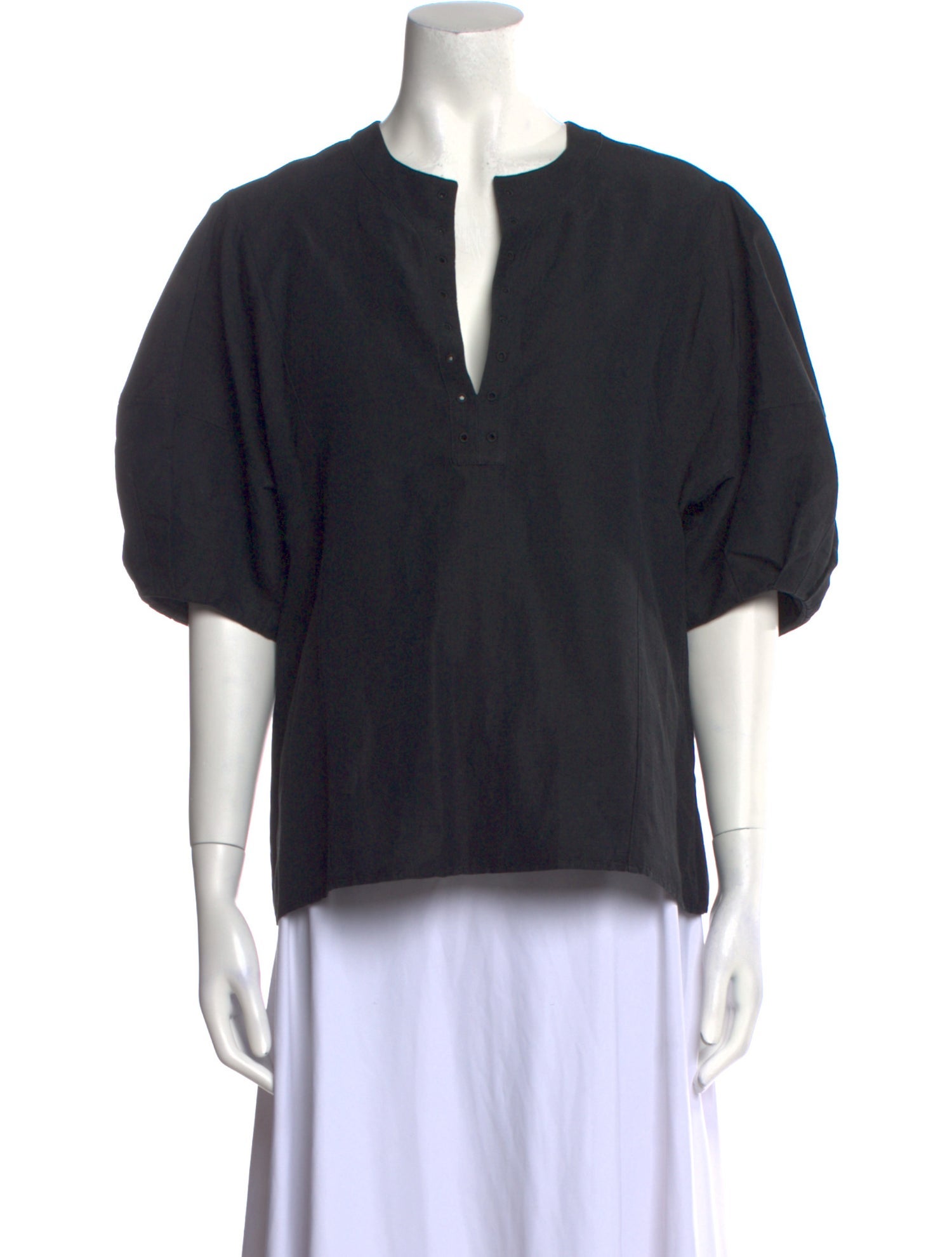 Chloé Linen V-Neck Blouse