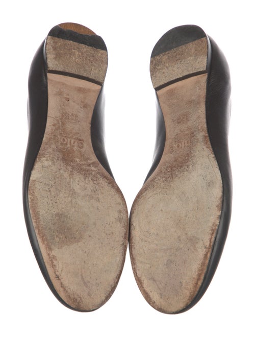 Chloé Leather Scalloped Accent Ballet Flats