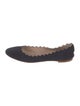 Chloé Suede Scalloped Accent Ballet Flats