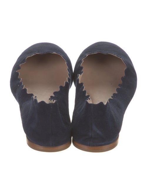Chloé Suede Scalloped Accent Ballet Flats