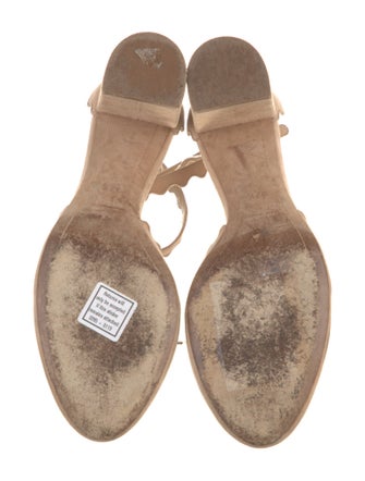 Chloé Suede Scalloped Accent D'Orsay Pumps