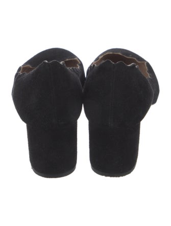 Chloé Suede Scalloped Accent Pumps