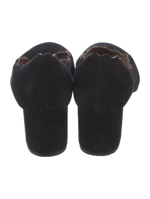 Chloé Suede Scalloped Accent Pumps