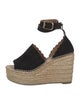 Chloé Suede Scalloped Accent Espadrilles