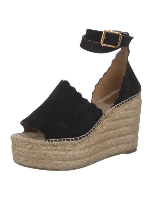 Chloé Suede Scalloped Accent Espadrilles