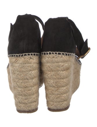 Chloé Suede Scalloped Accent Espadrilles