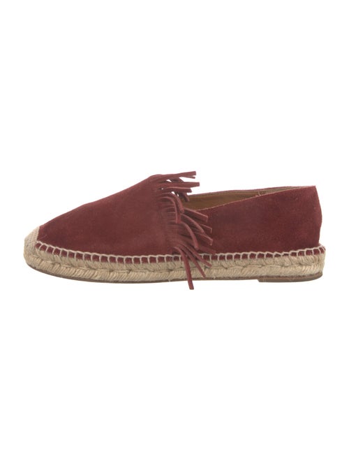 Chloé Suede Fringe Trim Accent Espadrilles