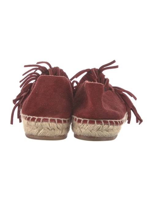 Chloé Suede Fringe Trim Accent Espadrilles
