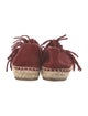 Chloé Suede Fringe Trim Accent Espadrilles