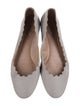 Chloé Leather Scalloped Accent Ballet Flats