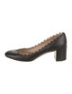 Chloé Leather Scalloped Accent Pumps