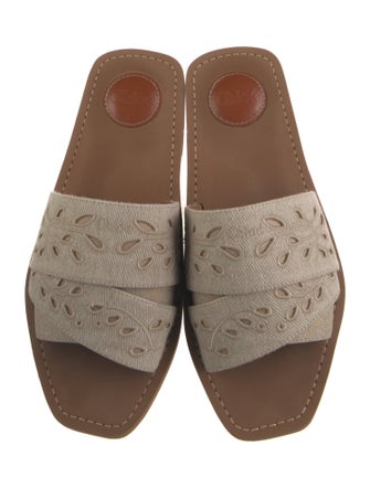 Chloé Eyelet Trim Slides