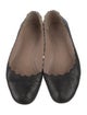 Chloé Leather Scalloped Accent Ballet Flats