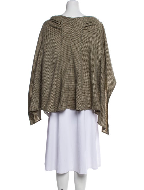 Chloé Virgin Wool Houndstooth Print Cape