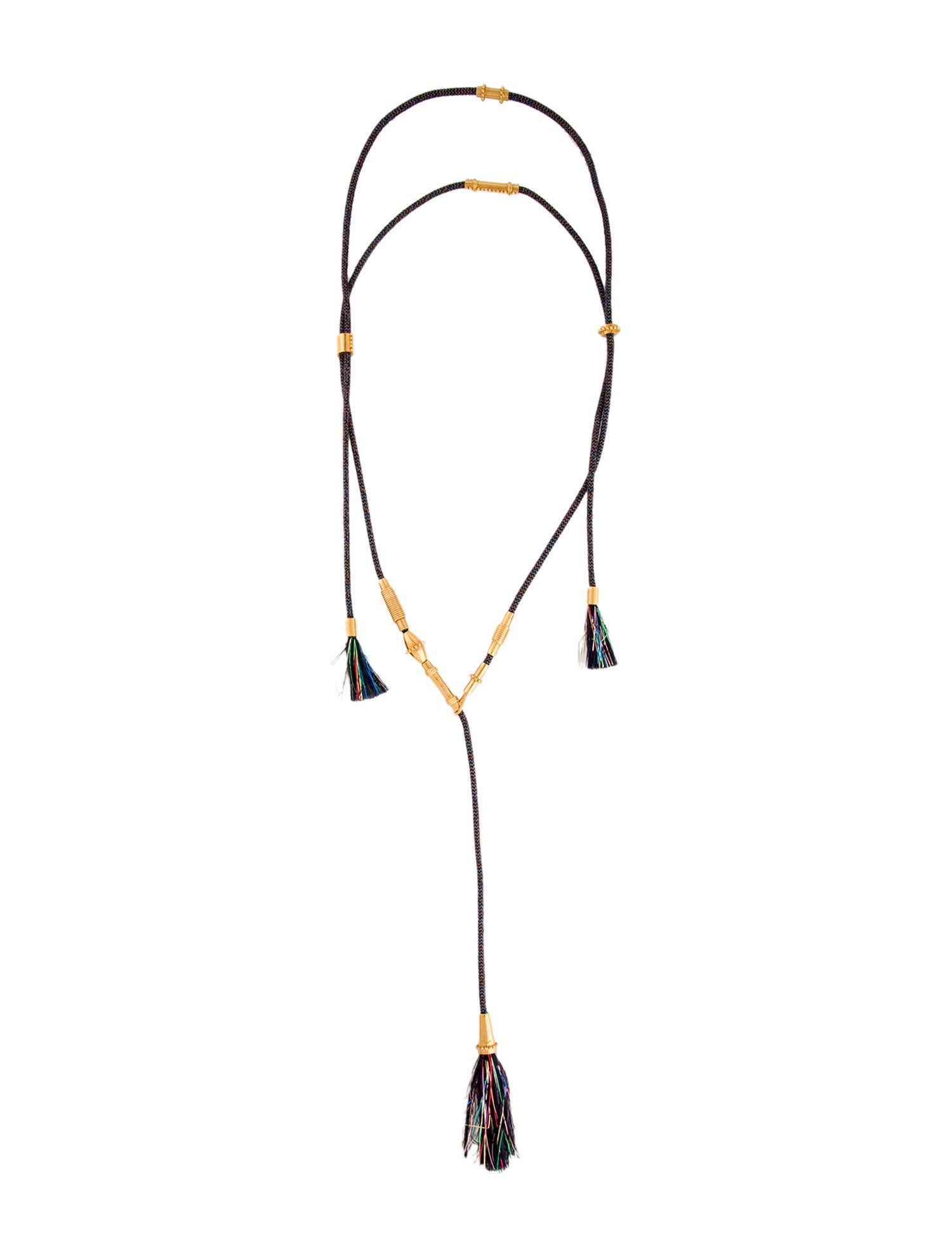 Chloé Tasseled Cord Lariat Necklace